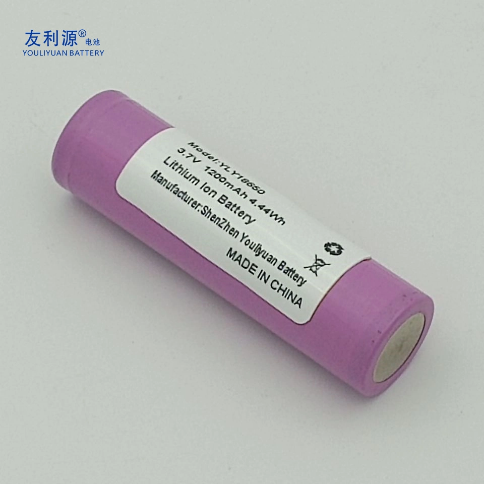 Cyclindrical Hot Sale Rechargeable Li Ion 18650 Battery 1200mAh Single Cell for Tie Rod Audio /Lawn Light