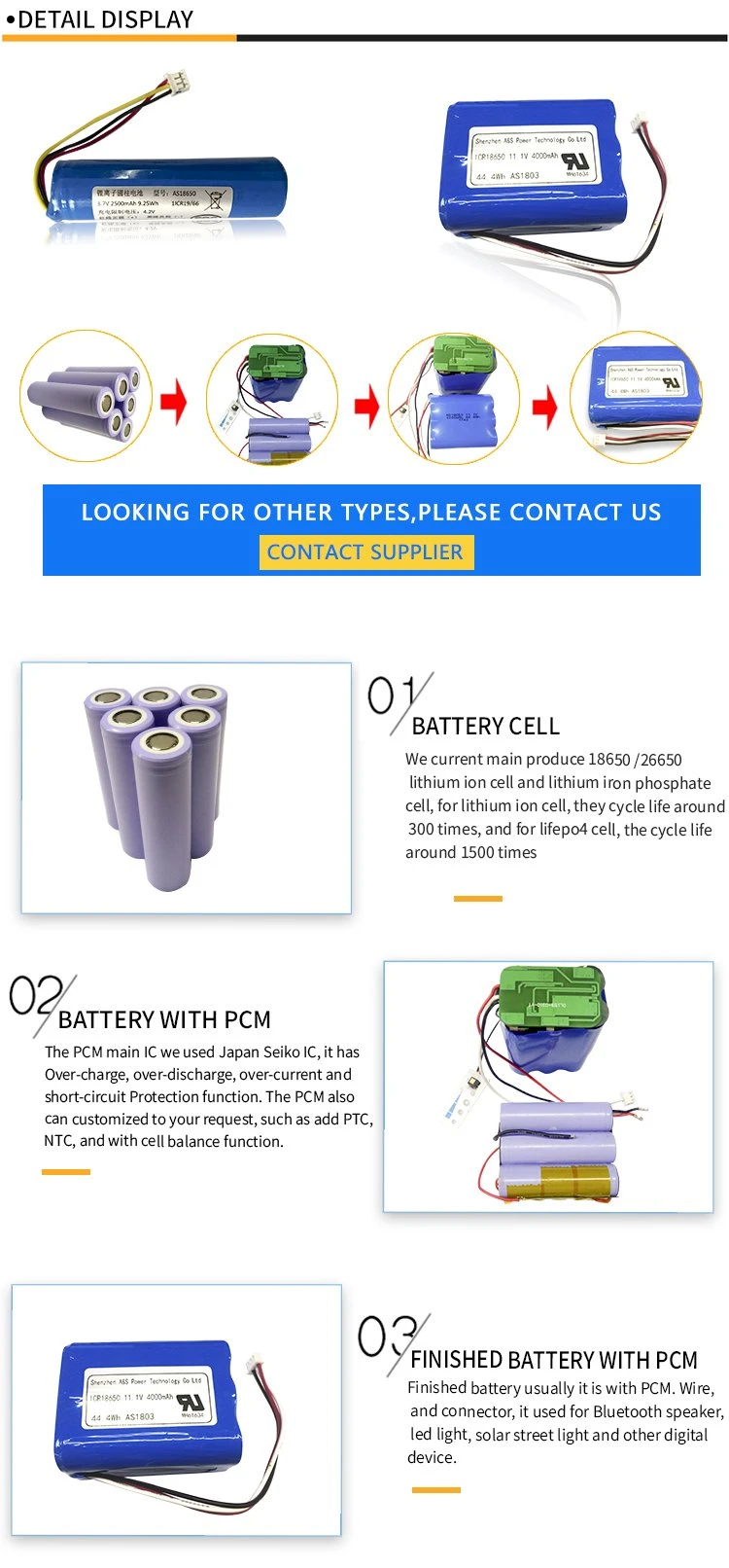 Factory/Manufacturer UL/PSE/CB/Kc/MSDS/Un38.3 Rechargeable Li Ion 3.7V 2600mAh 9.62wh Li-ion 18650 Lithium Ion Battery Cell Pack with PCM Wires Connector