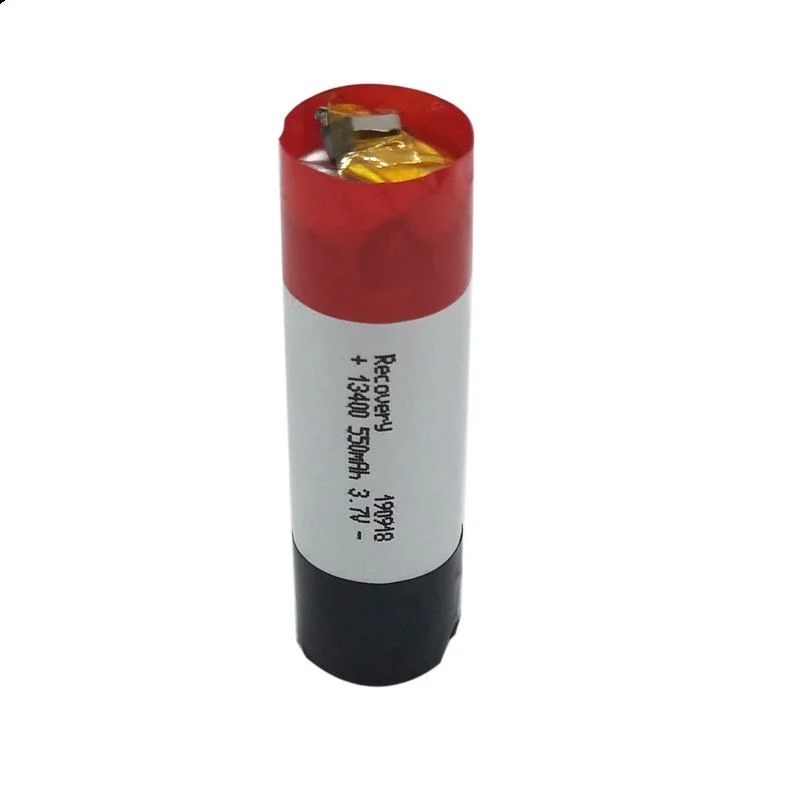 Lithium Battery Chinese Shenzhen Round Battery Cylinder 13400 3.7V 550mAh Li Ion Lipo Battery