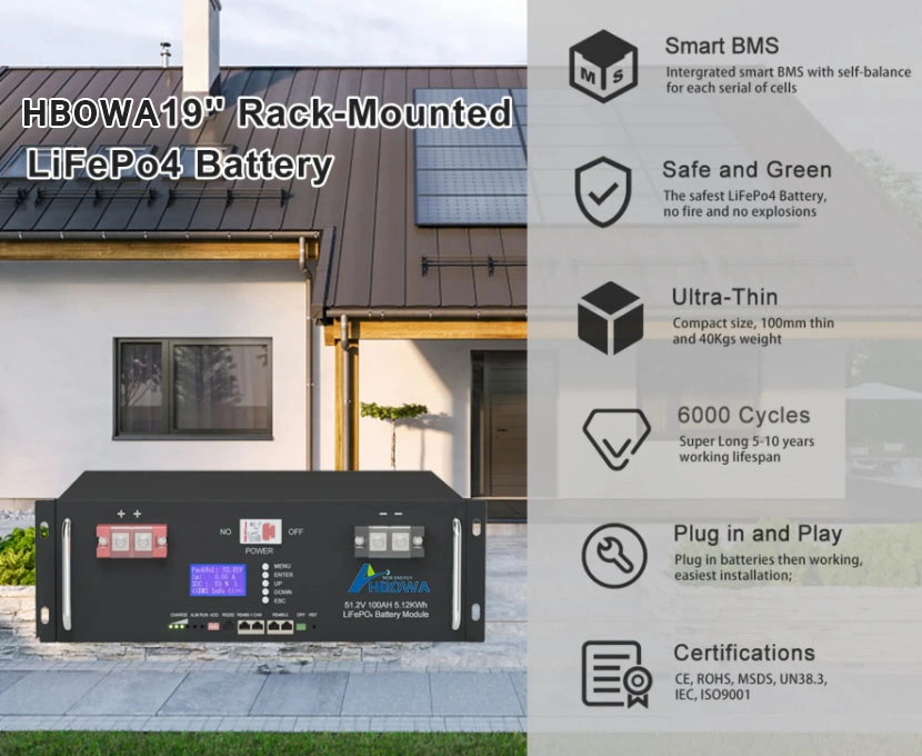 Deep Cycle Energy Storage Batteries 51.2V 10kwh 20kwh 30kwh 50kwh 5kwh LiFePO4 12V 48V Lithium Ion 100ah 200ah Powerwall Solar Battery System Akku