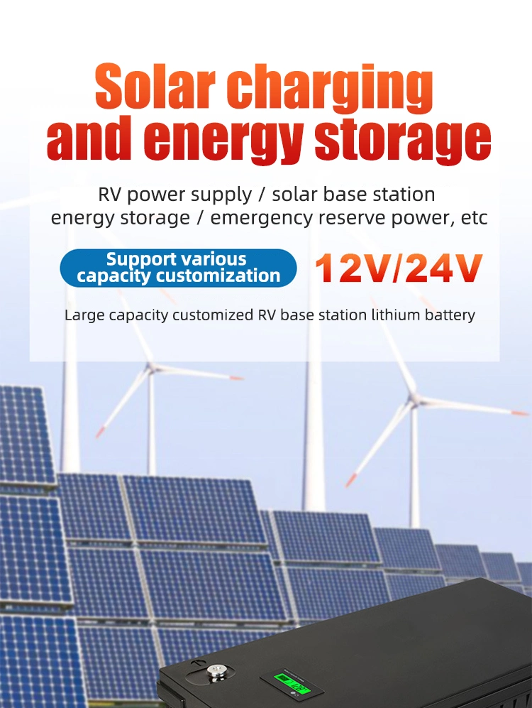 Deep Cycle Energy Storage RV Rechargeable 100ah Lithium Ion Battery 12V Solar Energy System Other Batteries