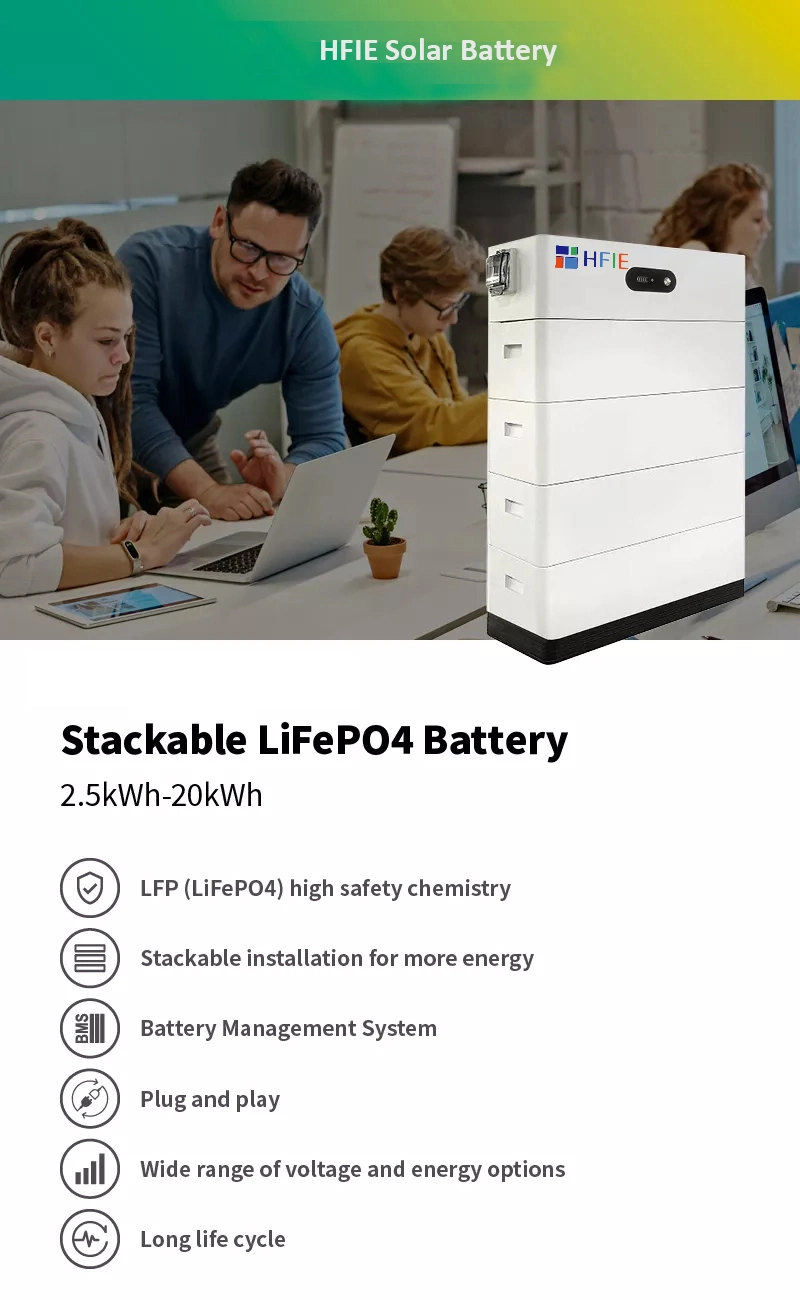 Hfie Smart Stackable Energy Storage 10kwh 12.5kwh 15kwh 17.5kwh Household Lithium Battery Pack Battery-Box Premium Bess System